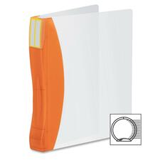 Storex DuraTech Frosted Ring Binder - 1" (25.40 mm) Binder Capacity - 200 Sheet Capacity - 3 Ring(s) - Fastener(s): Ring - Poly - Orange - Durable, Handle, Dirt Resistant, Moisture Resistant, Spine Label, Scratch Resistant