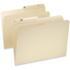 Pendaflex Cutless Watershed Top Tab File Folder - Letter - 8 1/2" x 11" Sheet Size - 1/2 Tab Cut - Top Tab Location - Assorted Position Tab Position - 12 pt. Folder Thickness - Manila - Recycled - 100 / Box