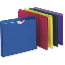 Pendaflex Letter File Jacket - 8 1/2" x 11" - 1" Expansion - Poly - Blue, Magenta, Yellow, Green, Purple - 5 / Pack
