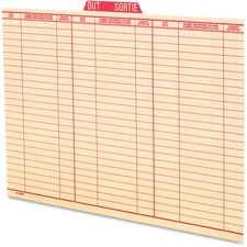 Pendaflex Oxford Vertical Out Guide - Legal - Red Tab(s) - 100 / Box