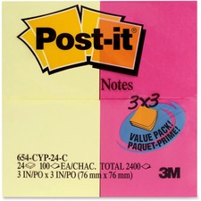 3M 654CYP24C Adhesive Note