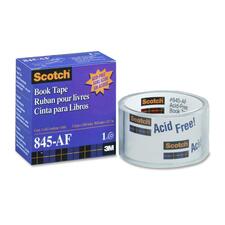 3M Scotch Transparent Book Tape - 15 yd (13.7 m) Length x 2" (50.8 mm) Width - 3" Core - 1 Each - Clear