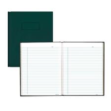 Blueline College Ruled Composition Book - 192 Pages - Perfect Bound - Blue Margin - 9 1/4" x 7 1/4" - White Paper - Green Cover - Hard Cover, Self-adhesive, Index Sheet - Recycled - 1 Each
