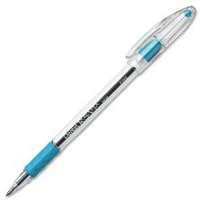 Pentel R.S.V.P. Ballpoint Stick Pens - Fine Pen Point - 0.7 mm Pen Point Size - Refillable - Sky Blue - Clear Barrel - 1 Each