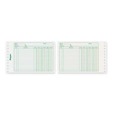 Blueline Bilingual Ledger Sheet - 100 Sheet(s) - 8 1/2" (21.6 cm) x 5 1/2" (14 cm) Sheet Size - 11 x Holes - White Sheet(s) - Recycled - 100 / Pack