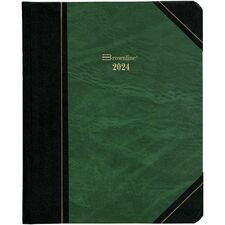 Brownline®/Blueline® Traditional Daily Diaries - Daily - 1 Year - January 2024 - December 2024 - 7:00 AM to 7:00 PM - Half-hourly - 1 Day Single Page Layout - 6 1/2" x 8" Sheet Size - Sewn - Hard Cover, Appointment Schedule, Reference Calendar, Ex