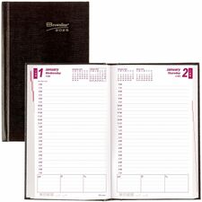 Blueline Brownline Hardcover Daily Appointment Planner - Daily