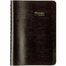 Brownline® Essential Daily Diaries - Julian Dates - Daily - January 2023 till December 2023 - 7:00 AM to 7:30 PM - Half-hourly - 5" x 8" Sheet Size - Twin Wire - Black - Reminder Section, Notepad, Phone Directory, Address Directory, Tear-off - 1 Each