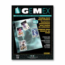 Gemex Trading Cards Page Holder - For Letter 8 1/2" x 11" Sheet - 3 x Holes - Ring Binder - Rectangular - Clear - Polypropylene - 10 / Pack