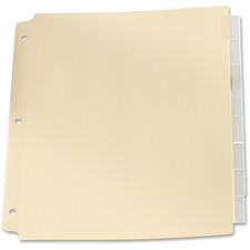 Oxford Loose Leaf Index Tab - 8 Tab(s) - 9.75" Divider Width x 11" Divider Length - 3 Hole Punched - Clear Plastic Tab(s) - 1 / Set