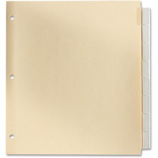 Oxford Insertable Index Tab - 8 Tab(s) - Legal - Manila Divider - Clear Plastic Tab(s) - Reinforced Edges, Rip Proof, Durable - 8 / Set