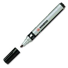 Schwan-STABILO Mark-4-All Permanent Marker - Chisel Marker Point Style - Black Alcohol Based Ink - 1 Each
