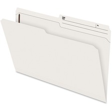 Pendaflex 1/2 Tab Cut Legal Recycled Top Tab File Folder - 8 1/2" x 14" - 2" Fastener Capacity for Folder - Top Tab Location - Right Tab Position - Ivory - 10% Recycled - 100 / Box