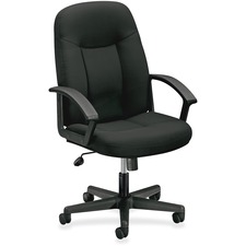 Hon High Back Executive Chair Fabric Black Seat Black Frame 5 Star Base Black 26 5 Width X 27 Depth X 44 Height