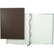 Winnable Executive Journal with Bookmark - 152 Sheets - Sewn - 11" x 8 1/2" - Brown Paper - Textured