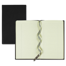 Winnable Executive Journal with Bookmark - 152 Sheets - Sewn - 8" x 5" - Cream Paper - Textured - Ribbon Marker - 1 Each