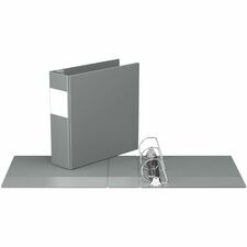 Davis Group Premium Economy, Angle D Ring, Binder, (Grey, 3") - 3" (76.20 mm) Binder Capacity - 8 1/2" (215.90 mm) x 11" (279.40 mm) Sheet Size - 625 Sheet Capacity - 3 x 3" (76.20 mm) Ring - Fastener: D-Ring - Pocket: 2, Inside Front & Back - Polypropylene - Gray - 1 Each