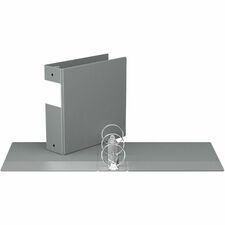 Davis Group Premium Economy, Round Ring, Binder, (Grey, 3") - 3" (76.20 mm) Binder Capacity - 8 1/2" (215.90 mm) x 11" (279.40 mm) Sheet Size - 600 Sheet Capacity - 3 x 3" (76.20 mm) Ring - Fastener: Round Ring - Pocket: 2, Inside Front & Back - Polypropylene - Gray - 1