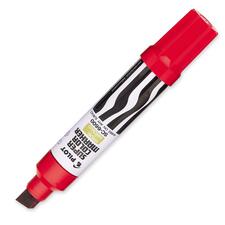 Pilot Jumbo Refillable Permanent Marker - 10 mm Marker Point Size - Chisel Marker Point Style - Refillable - Red - 1 Each