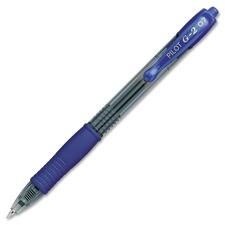 G2 Retractable Gel Ink Rolling Ball Pen - Fine Pen Point - Refillable - Retractable - Blue Gel-based Ink - 1 Each