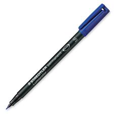 Lumocolor Lumocolor Permanent Pen 313 - Super Fine Pen Point - 0.4 mm Pen Point Size - Refillable - Blue - Black Polypropylene Barrel - 1 Each