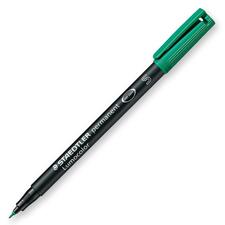 Lumocolor Permanent Pen 313 - Super Fine Pen Point - 0.4 mm Pen Point Size - Refillable - Green - Black Polypropylene Barrel - 1 Each