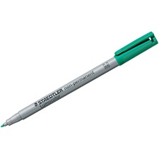 Lumocolor Medium Fibre-Tip Ink Pen - Medium Pen Point - Refillable - Green - Polypropylene Barrel - 1 Each