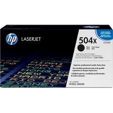 HP 504X (CE250X) Original Laser Toner Cartridge - Single Pack - Black - 1 Each - 10500 Pages