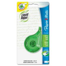 Paper Mate Liquid Paper DryLine Correction Tape - 0.17" (4.20 mm) Width x 39.4 ft Length - Tear Resistant, Non-refillable - 1 Each - White