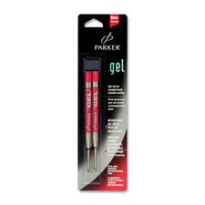 Parker Gel Roller Pen Refill - Medium Point - Red Ink - 2 / Pack