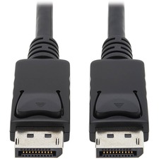 Tripp Lite by Eaton DisplayPort Cable with Latching Connectors 4K 60 Hz (M/M) Black 10 ft. (3.05 m) - (M/M) 10-ft.