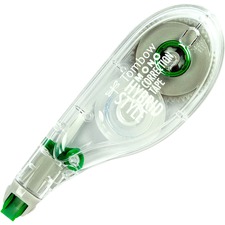 Tombow Mono Hybrid-Style Correction Tape - 0.17" Width x 32.83 ft Length - 1 Line(s) - White Tape - Pen Style - Acid-free, Non-refillable, Retractable, Pivoting Head - 1 Each - White