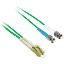 C2G-1m LC-ST 50/125 OM2 Duplex Multimode PVC Fiber Optic Cable - Green