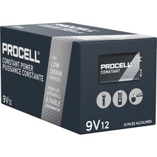 Duracell 9-Volt Procell Alkaline Constant Batteries - For Industrial - 9V - 692 mAh - 9 V DC - 12 / Box