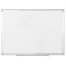MasterVision Earth Silver Easy-Clean Dry-erase Board - 72" (6 ft) Width x 48" (4 ft) Height - White Melamine Surface - Stainless Steel Aluminum Frame - Rectangle - Stain Resistant, Marker Tray - 1 Each