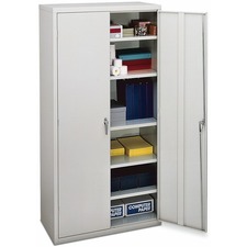 HON Brigade Storage Cabinet - 36" x 18.1"72" - 6 Shelve(s) - 5 Adjustable Shelf(ves) - Material: Steel - Finish: Light Gray