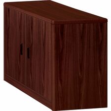 HON 10700 H107291 Storage Cabinet - 36" x 20" x 29.5" - 2 Door(s) - 4 Adjustable Shelf(ves) - Waterfall Edge - Finish: Mahogany