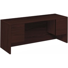 HON 10500 H10543 Credenza - 72" x 24" x 29.5" - 4 x Box, File Drawer(s) - Flat Edge - Finish: Mahogany