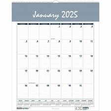 House of Doolittle Bar Harbor 17" Wall Calendar - Julian Dates - Monthly - 12 Month - January 2024 - December 2024 - 1 Month Single Page Layout - 12" x 17" Sheet Size - Wire Bound - Paper - 1 Each