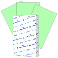 Hammermill Colors Recycled Copy Paper - Green - Legal - 8 1/2" x 14" - 20 lb Basis Weight - Smooth - 500 / Ream - Sustainable Forestry Initiative (SFI) - Archival-safe, Acid-free - Green