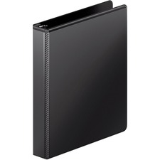 Wilson Jones Heavy Duty Customizer Round Ring Binder - 1" Binder Capacity - 175 Sheet Capacity - Round Ring Fastener(s) - Internal Pocket(s) - Black - Recycled - Heavy Duty, PVC-free, Gap-free Ring - 1 Each