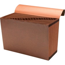 Sparco Legal Recycled Expanding File - 8 1/2" x 14" - 21 Pocket(s) - Brown - 30% Recycled - 1 Each