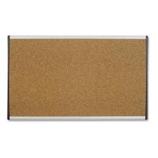 Quartet Arc Frame Colored Cork Board - 30" (762 mm) Height x 18" (457.20 mm) Width - Cork Surface - Self-healing, Fade Resistant - Aluminum Frame - 1 Each