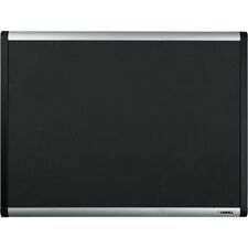 Lorell Mesh Bulletin Board - 36" (914.40 mm) Height x 24" (609.60 mm) Width - Fabric Surface - Black Anodized Aluminum Frame - 1 Each