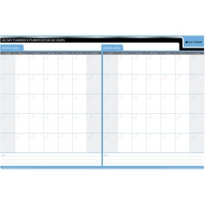 Quartet Day-Timer Undated 30/60 Day Laminated Planner - Monthly - 2023 - 2023 - 24" x 36" Sheet Size - Bilingual - 1 Each
