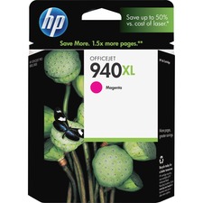 HP 940XL (C4908AN#140) Original Ink Cartridge - Single Pack - Inkjet - High Yield - 1400 Pages - Magenta - 1 Each