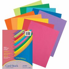Pacon Colorful Cardstock Assortment - Assorted - Letter - 8 1/2" x 11" - 65 lb Basis Weight - 250 / Pack - Sustainable Forestry Initiative (SFI) - Assorted