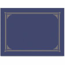 Geographics A4, Letter Recycled Certificate Holder - 8 19/64" x 11 45/64" , 8 1/2" x 11" , 8" x 10" - Metallic Blue - 30% Recycled - 6 / Pack