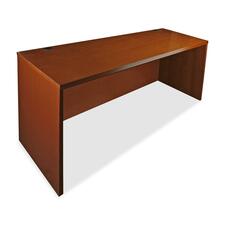 Lorell Rectangular Desk - 60" x 30"29" - Fluted Edge - Material: Hardwood - Finish: Cherry, Veneer - Grommet, Cord Management, Durable, Ball-bearing Suspension, Modesty Panel - For Office