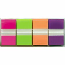 Post-it® Flags - 160 - 1" x 1 3/4" - Rectangle - Unruled - Pink, Green, Orange, Purple, Assorted - 4 / Pack